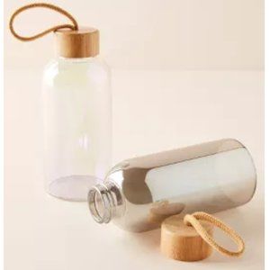 Anthropologie Luster Glass Water Bottle NWT